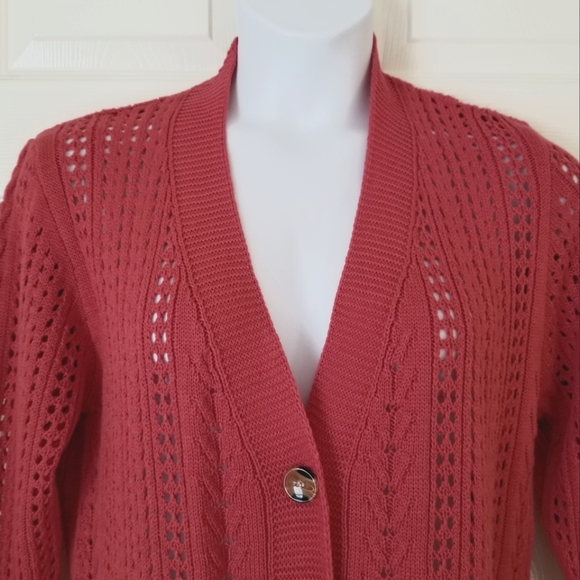 Milan Kiss Open Stich Cardigan Women Size L - Picture 13 of 15